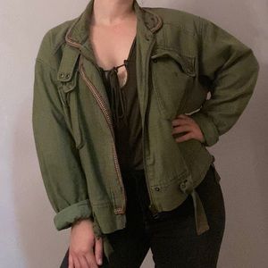 FREE PEOPLE // Army Embroidered Cargo Jacket